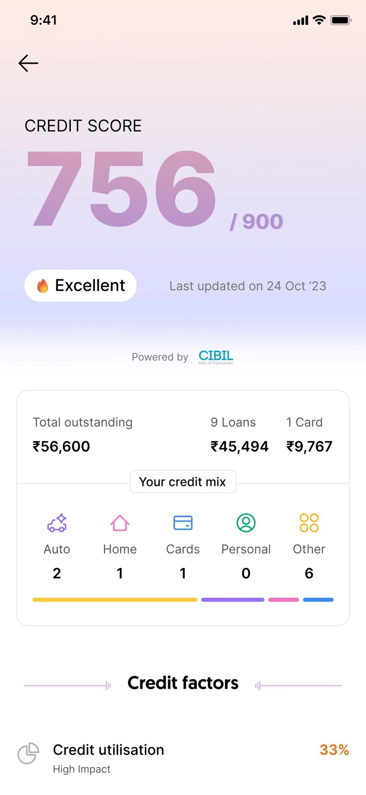 ZestMoney credit score screen
